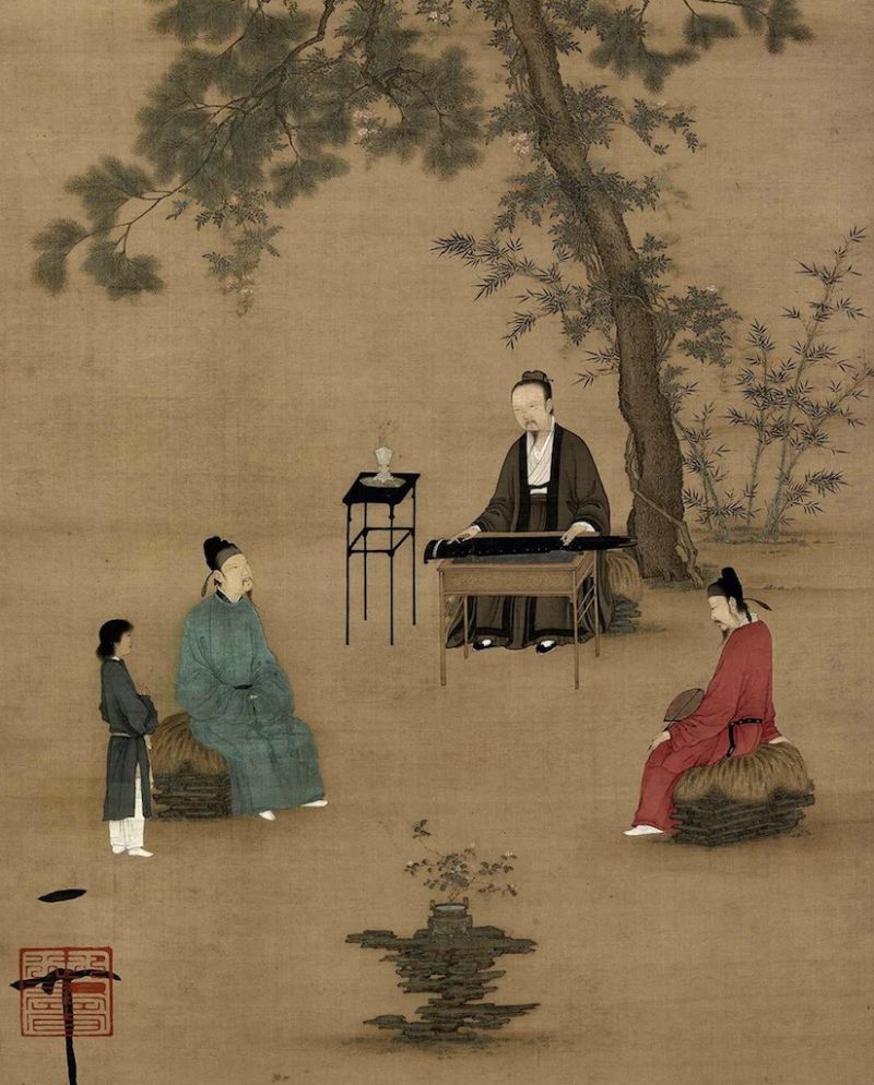宋代《听琴图》（局部），现藏于故宫博物院.jpg